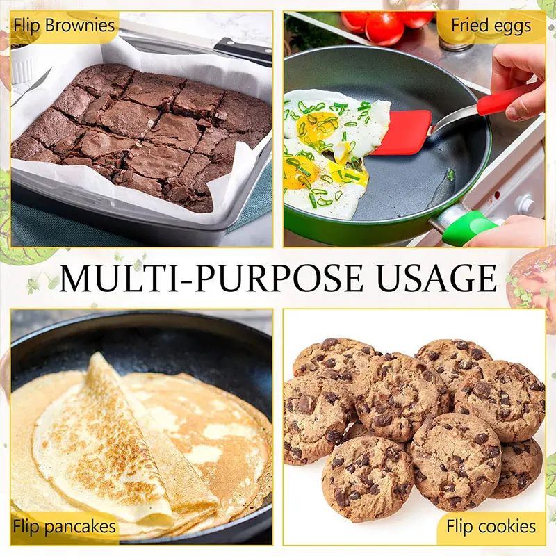 Mini Silicone Spatula Turner HeatResistant Nonstick Cookie Egg Flipper 2