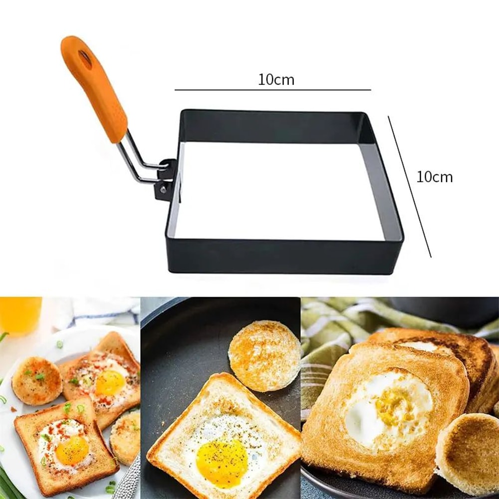 Square Stainless Steel Egg Pancake Rings Nonstick Frying Rings For Perfect Breakfasts 34 Pcs 1