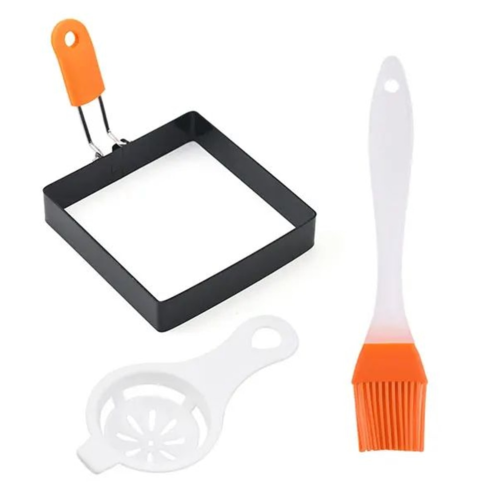 Square Stainless Steel Egg Pancake Rings Nonstick Frying Rings For Perfect Breakfasts 34 Pcs 4