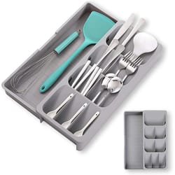multipurpose kitchen drawer organizer – cutlery & utensil storage tray with spice holder