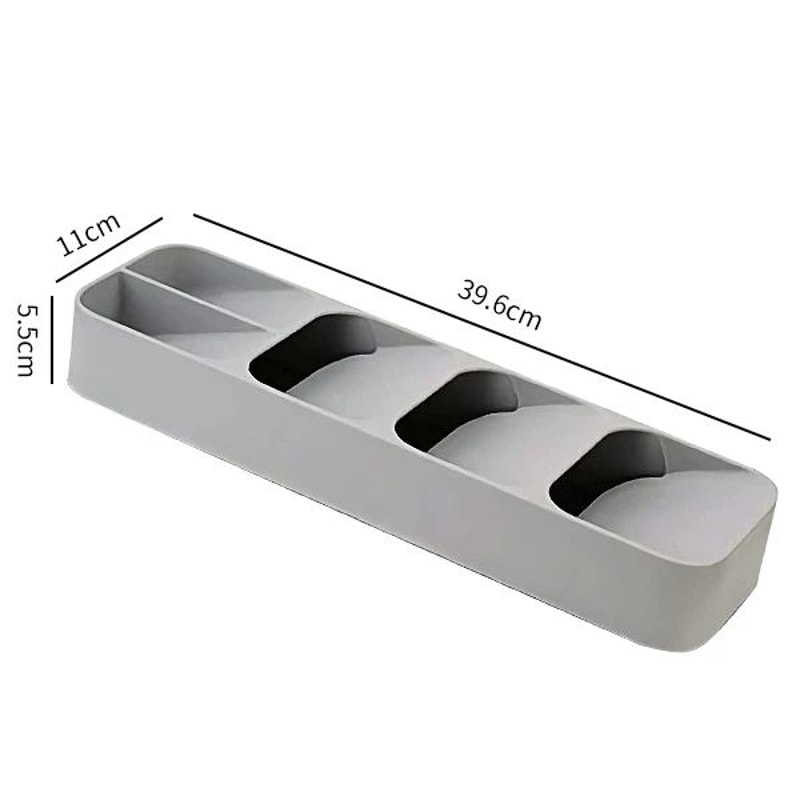 Multipurpose Kitchen Drawer Organizer Cutlery Utensil Storage Tray With Spice Holder 6