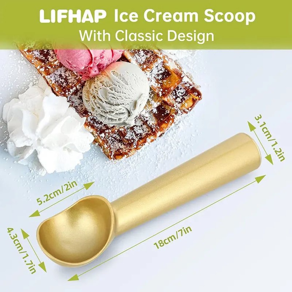 Professional Stainless Steel Ice Cream Scoop HeavyDuty Nonstick Ice Cream Scooper 2