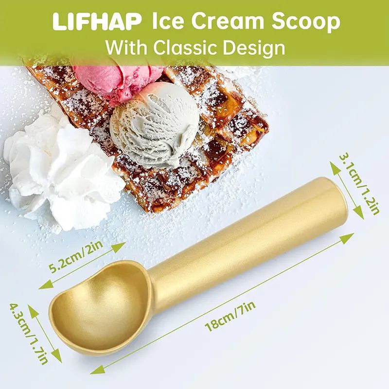 Professional Stainless Steel Ice Cream Scoop HeavyDuty Nonstick Ice Cream Scooper 2