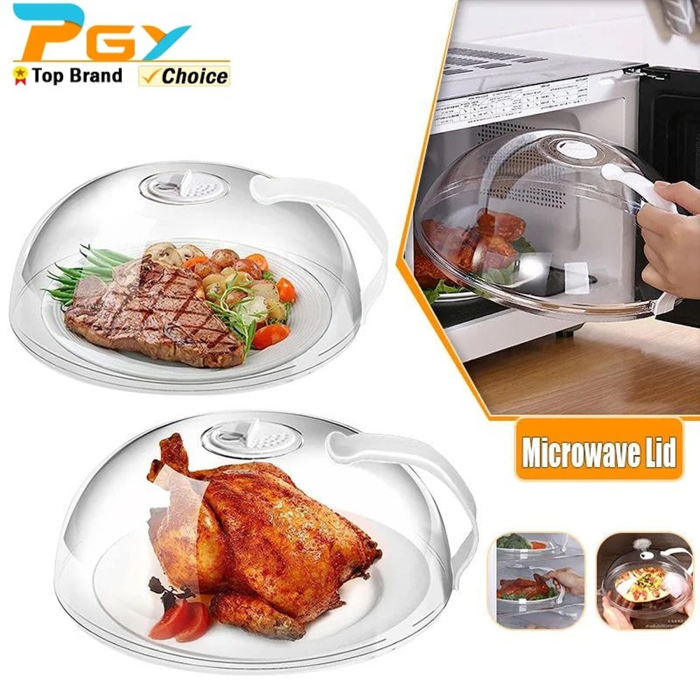 Large Microwave Splatter Cover With Adjustable Steam Vents BPAFree Microwave Food Lid 0