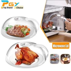 large microwave splatter cover with adjustable steam vents – bpa-free microwave food lid