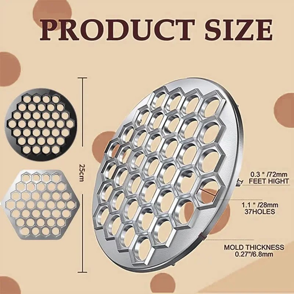 37Hole Pelmeni Maker Metal Russian Dumpling Mold Ravioli Press 1