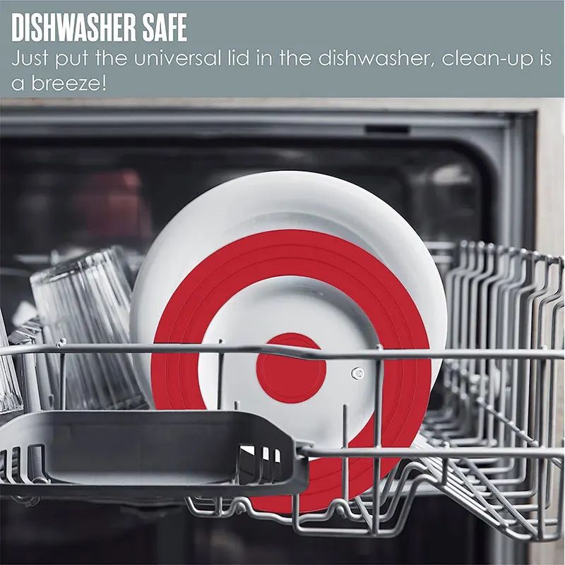 Universal Glass Pot Lid With Silicone Rim Fits 24cm 26cm 28cm Pots And Pans 1