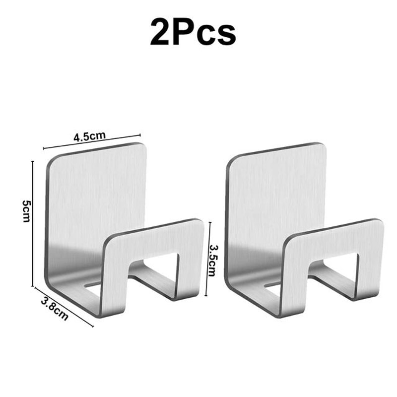 Stainless Steel Sink Tray Drainer SelfAdhesive Sponge Rag Holder Organizer 6