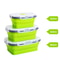 Collapsible Silicone Bento Lunch Box Portable Food Storage Container For Home Travel 2