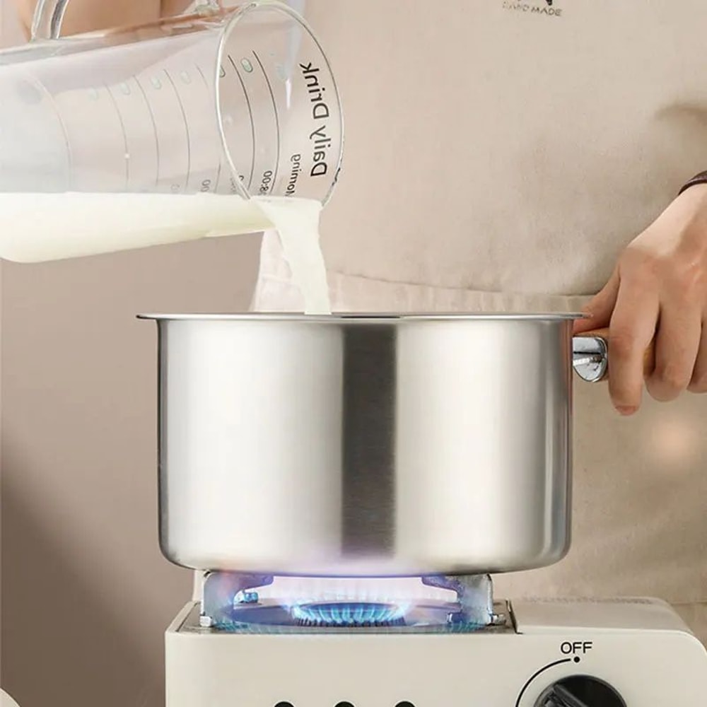 20cm Stainless Steel Deep Fryer Pot With Basket InductionSafe Mini Frying Soup Pot 3