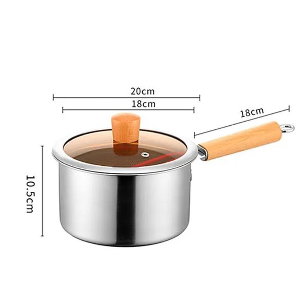 20cm Stainless Steel Deep Fryer Pot With Basket InductionSafe Mini Frying Soup Pot 4