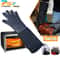 ExtraLong Silicone Oven Mitts HeatResistant Grill Baking Gloves With Quilted Liner 0