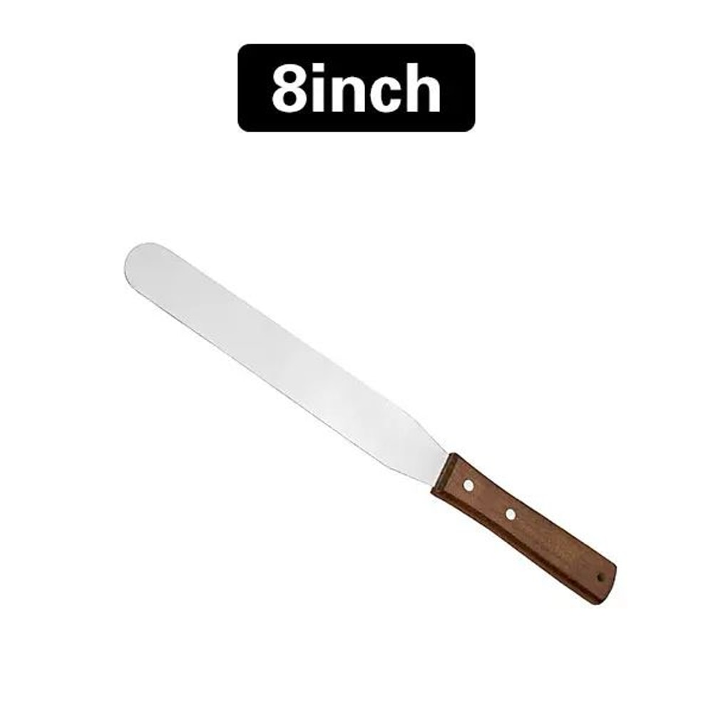 Stainless Steel Cake Icing Spatula With Wooden Handle Professional Frosting Knife 412 Inch Options 11