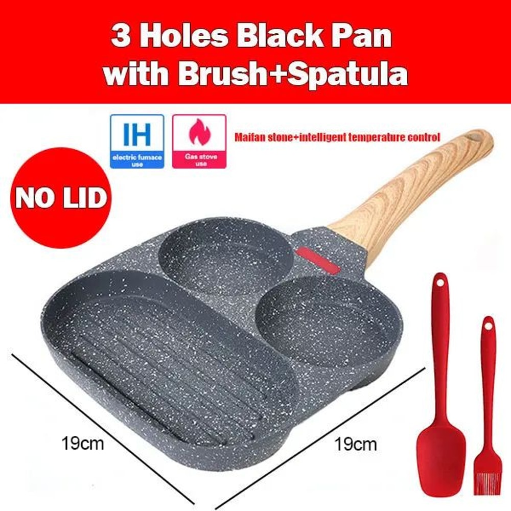 4Cup Nonstick Omelet Egg Frying Pan With Lid Thickened Breakfast Pancake Skillet 1
