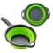 Foldable Silicone Colander Set Collapsible Fruit Vegetable Strainers With Handles 2Pack 3