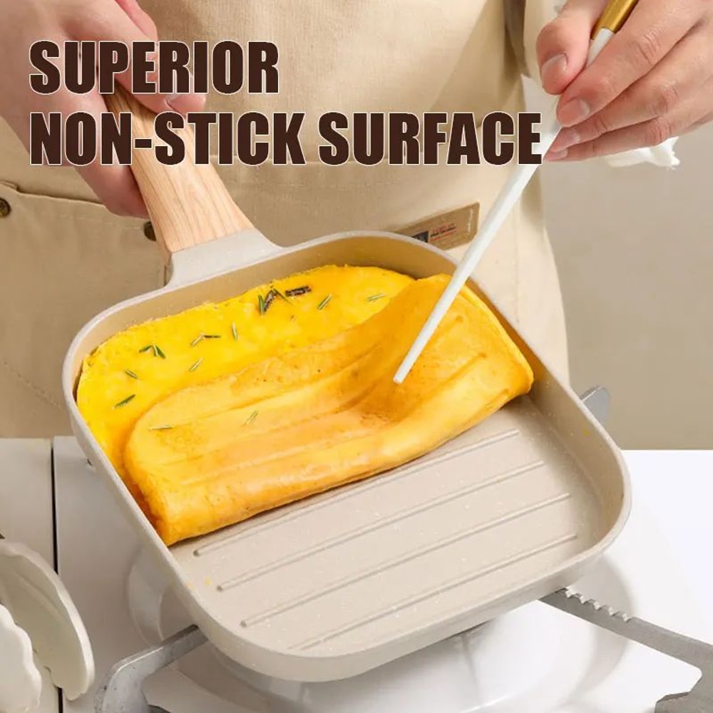 Nonstick Square Grill Pan 19cm Indoor Steak Grilling Skillet For All Stoves 2