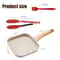 Nonstick Square Grill Pan 19cm Indoor Steak Grilling Skillet For All Stoves 3