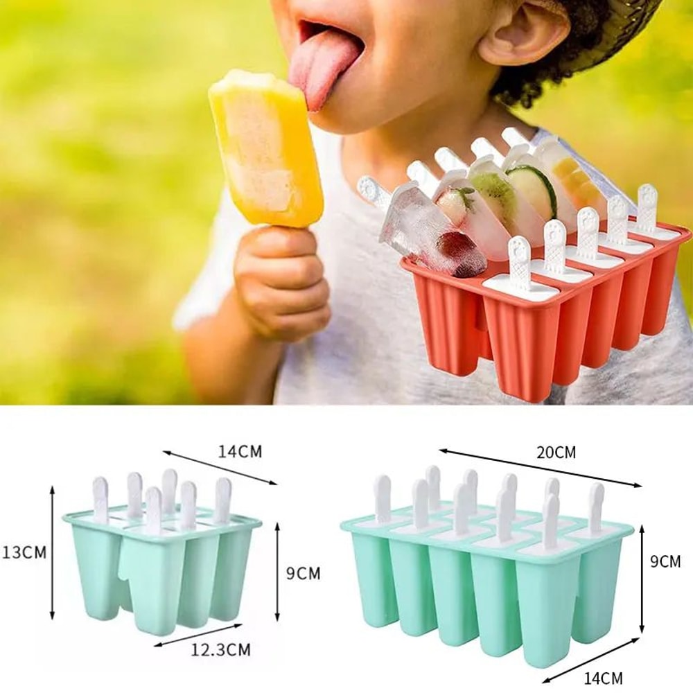 Reusable Silicone Popsicle Molds BPAFree Ice Pop Maker With Funnel 6 Or 10 Cavities 1