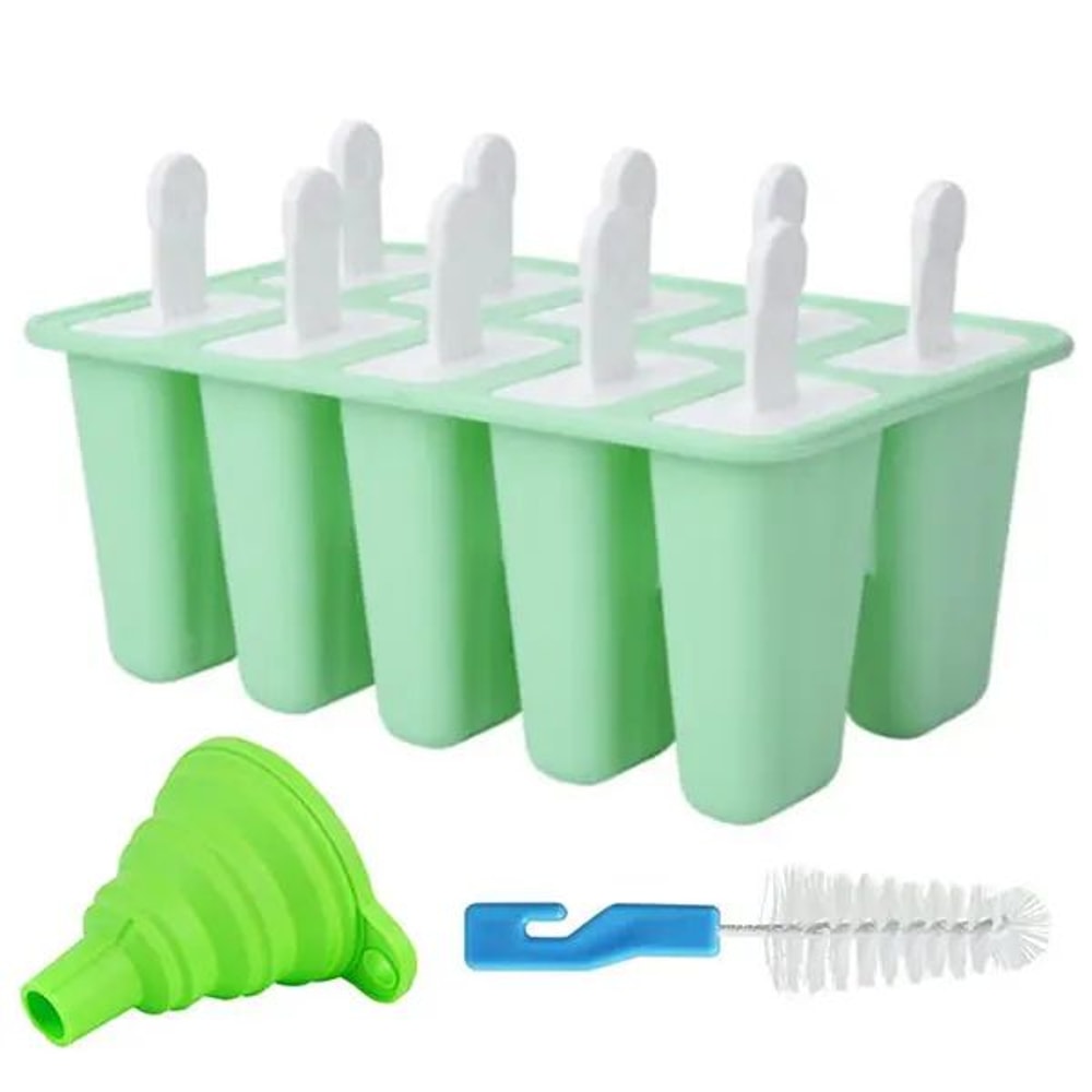 Reusable Silicone Popsicle Molds BPAFree Ice Pop Maker With Funnel 6 Or 10 Cavities 4