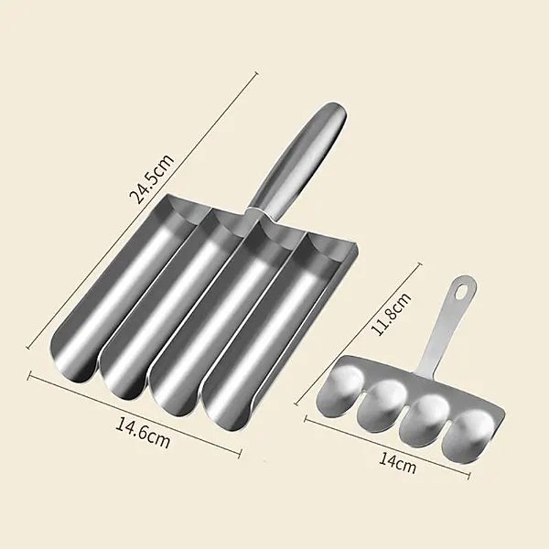 Stainless Steel Meatball Maker Scoop 24Cavity Manual Meatball Forming Tool With Cutting Spade 3