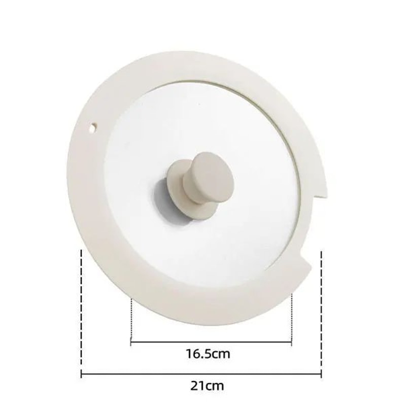 Universal Tempered Glass Pot Lid With Silicone Rim Spill Stopper Replacement Pan Lid 1826cm 8
