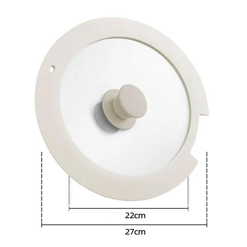 Universal Tempered Glass Pot Lid With Silicone Rim Spill Stopper Replacement Pan Lid 1826cm 9