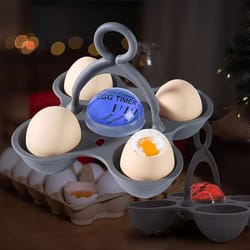 easy egg timer & holder – hard boiled egg timer for perfect soft, medium & hard eggs