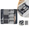 Expandable Silverware Drawer Organizer With Knife Holder Adjustable Cutlery Organizer For Kitchen 0