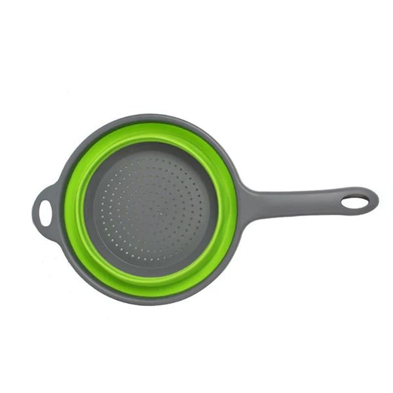 Extendable Collapsible Kitchen Colander With Long Handle Adjustable Pasta And Vegetable Strainer 3