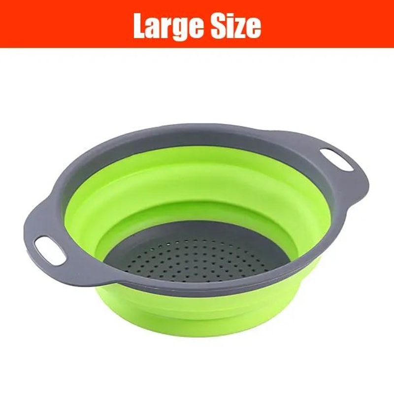 Extendable Collapsible Kitchen Colander With Long Handle Adjustable Pasta And Vegetable Strainer 5