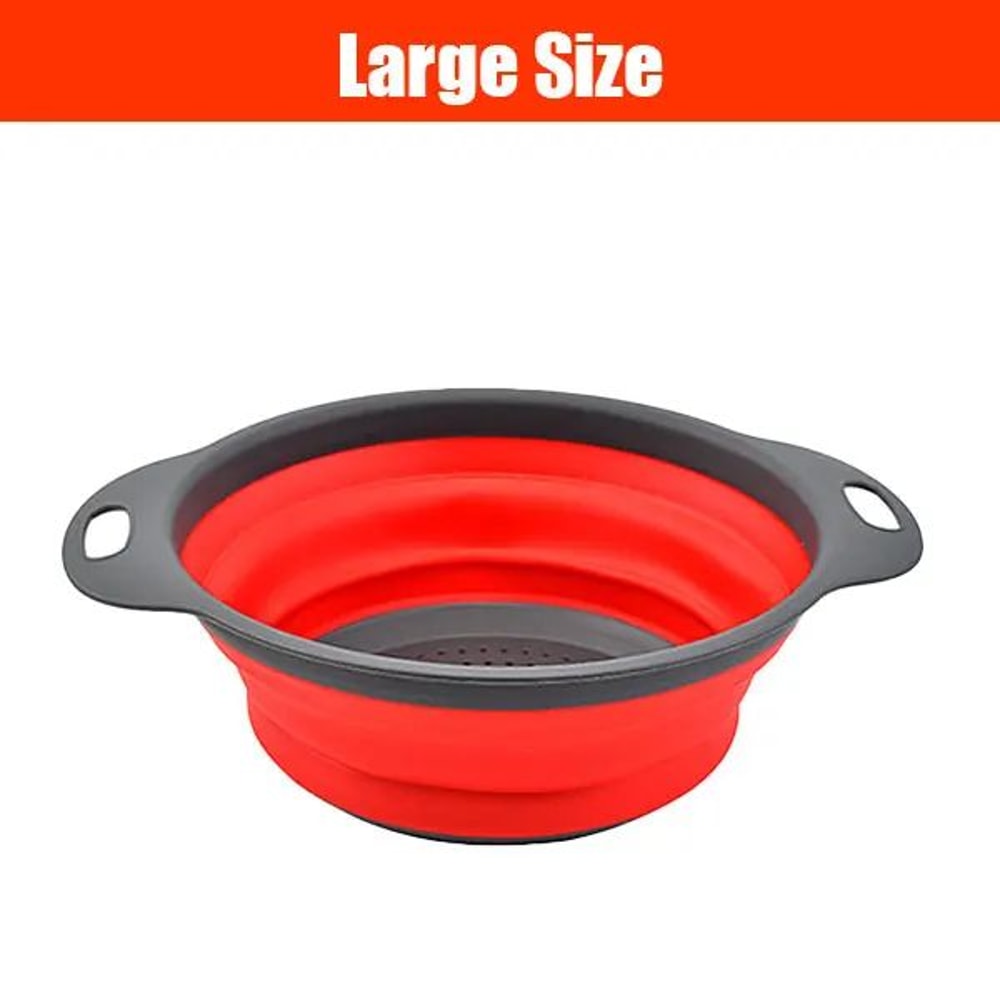 Extendable Collapsible Kitchen Colander With Long Handle Adjustable Pasta And Vegetable Strainer 6