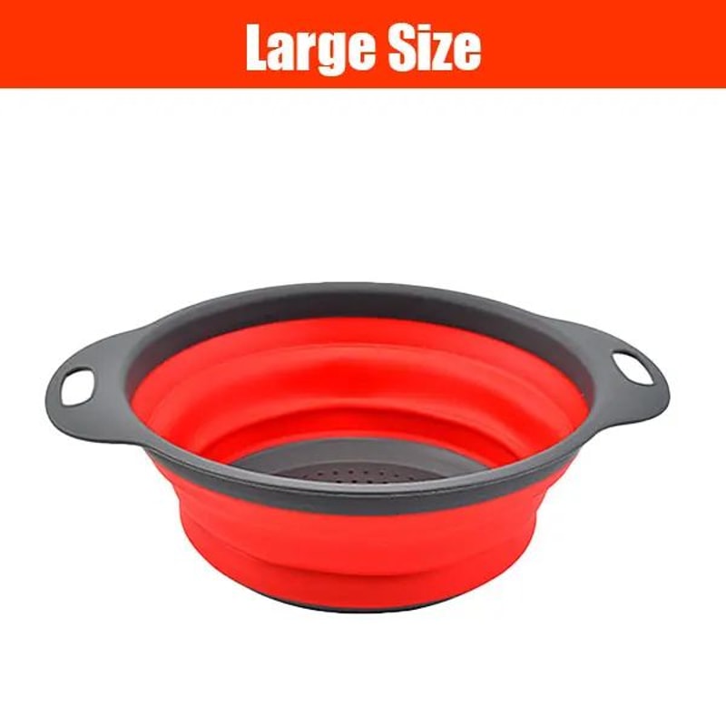 Extendable Collapsible Kitchen Colander With Long Handle Adjustable Pasta And Vegetable Strainer 6