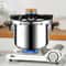 SecureLock Stainless Steel Pressure Cooker OneHand Lock MultiCooker For Gas Induction 4L6L8L 2