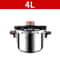 SecureLock Stainless Steel Pressure Cooker OneHand Lock MultiCooker For Gas Induction 4L6L8L 5