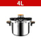 SecureLock Stainless Steel Pressure Cooker OneHand Lock MultiCooker For Gas Induction 4L6L8L 5