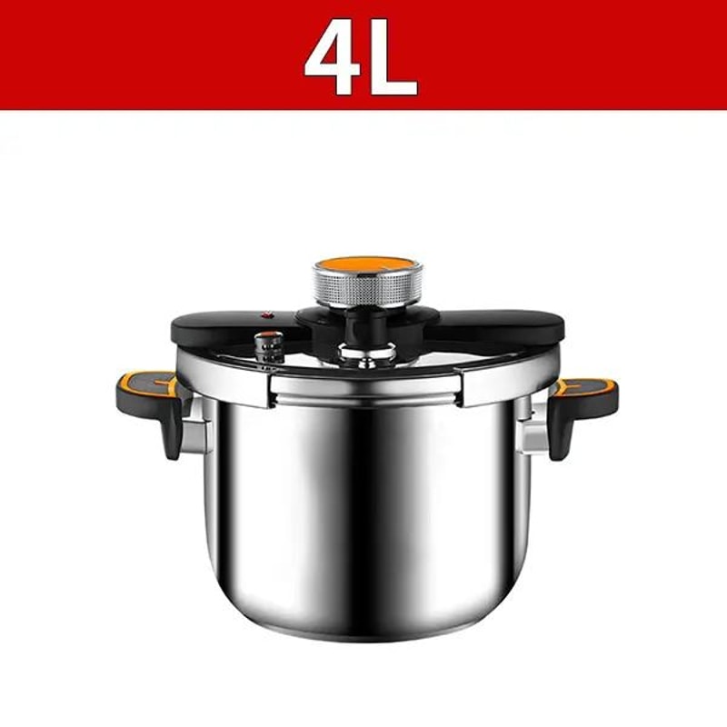 SecureLock Stainless Steel Pressure Cooker OneHand Lock MultiCooker For Gas Induction 4L6L8L 5