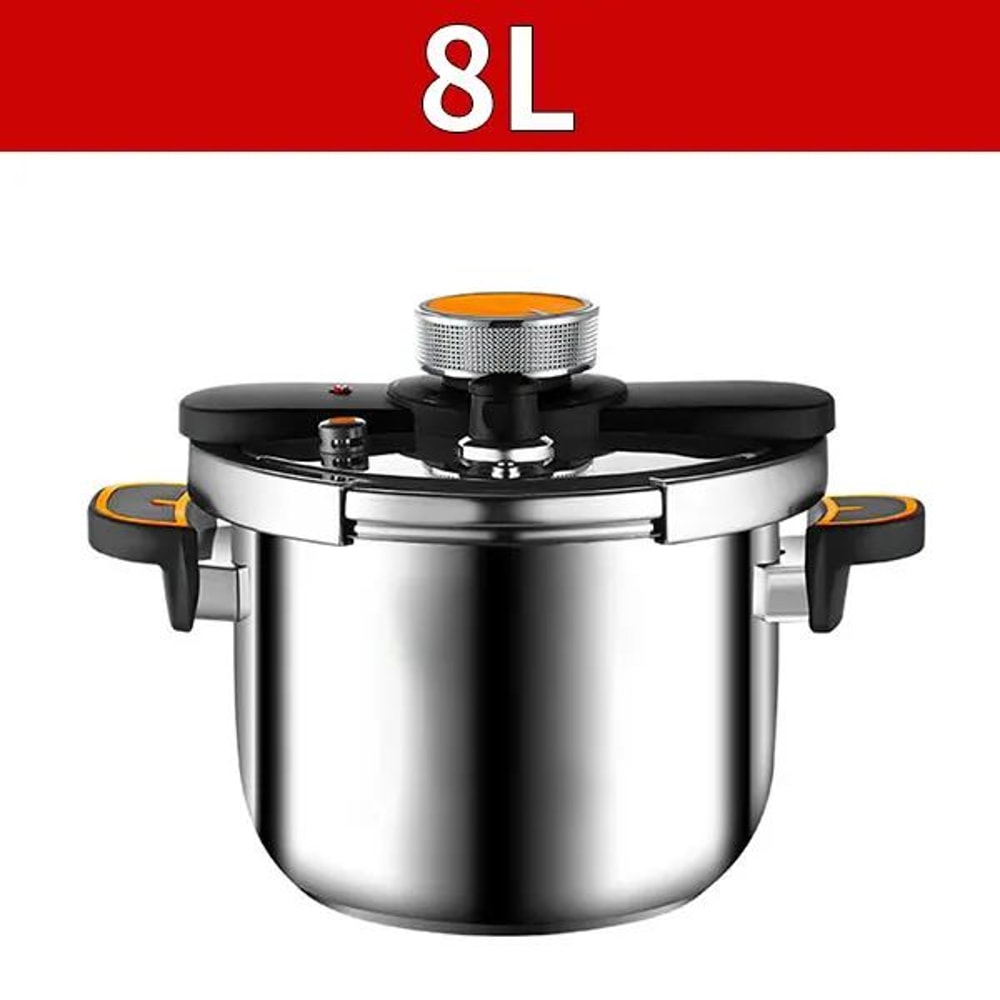 SecureLock Stainless Steel Pressure Cooker OneHand Lock MultiCooker For Gas Induction 4L6L8L 7