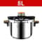 SecureLock Stainless Steel Pressure Cooker OneHand Lock MultiCooker For Gas Induction 4L6L8L 7