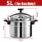 SafeSeal Aluminum Pressure Cooker ExplosionProof Pressure Canner For Gas Stoves 3L 5L 4