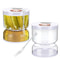 FlipFresh Pickle Jar With Strainer 800ml Hourglass Olive Cucumber Juice Separator 0