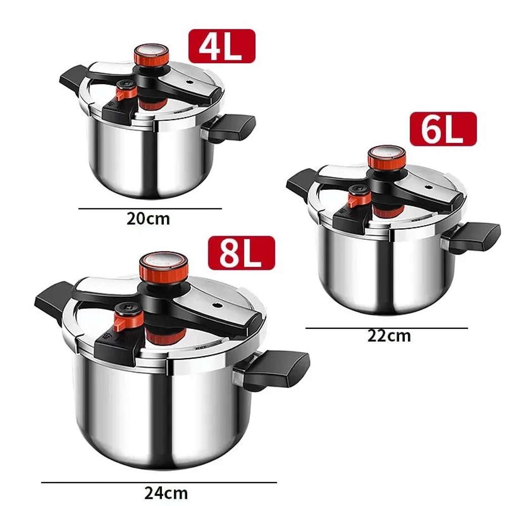 ProCook 304 Stainless Steel Pressure Cooker Fast Cooking Adjustable Pressure ExplosionProof Design 5