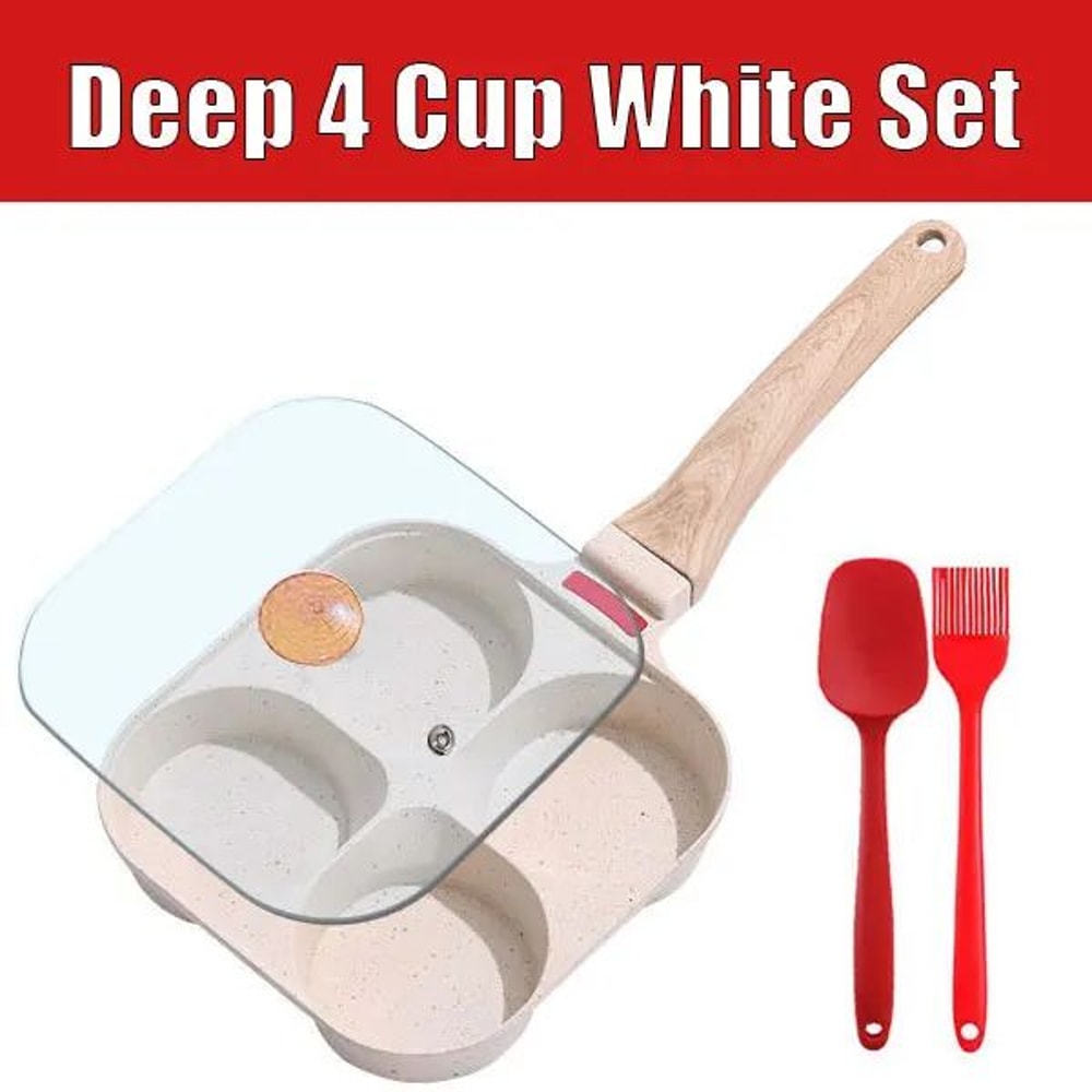 MultiCup Nonstick Egg Frying Pan With Lid 34Cup Omelet Pancake Breakfast Skillet 8