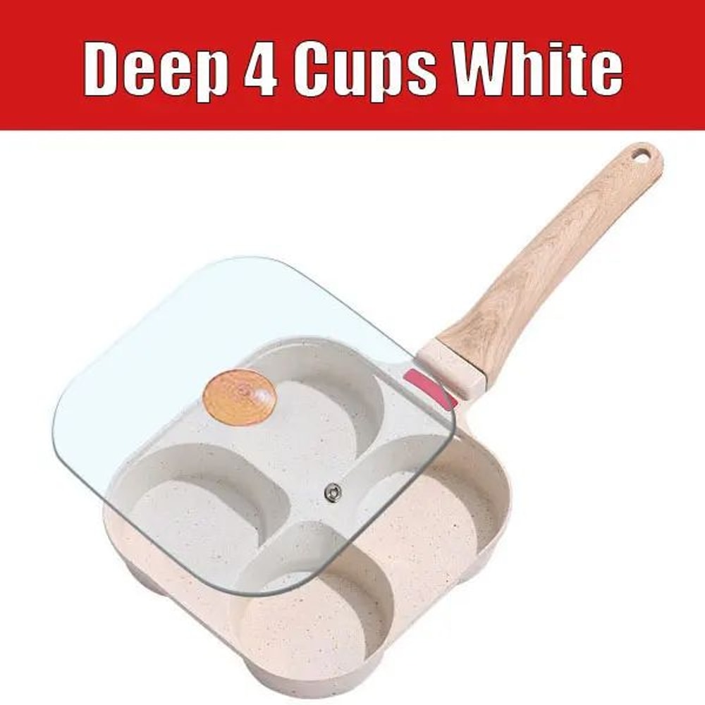 MultiCup Nonstick Egg Frying Pan With Lid 34Cup Omelet Pancake Breakfast Skillet 10