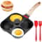 Deepened 4Cup Nonstick Granite Omelette Pan With Lid Healthy Breakfast Egg Cooker Skillet 0