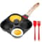 Deepened 4Cup Nonstick Granite Omelette Pan With Lid Healthy Breakfast Egg Cooker Skillet 2