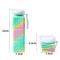 620ml Collapsible Silicone Water Bottle With Straw Lid Leakproof BPAFree Travel Bottle 2