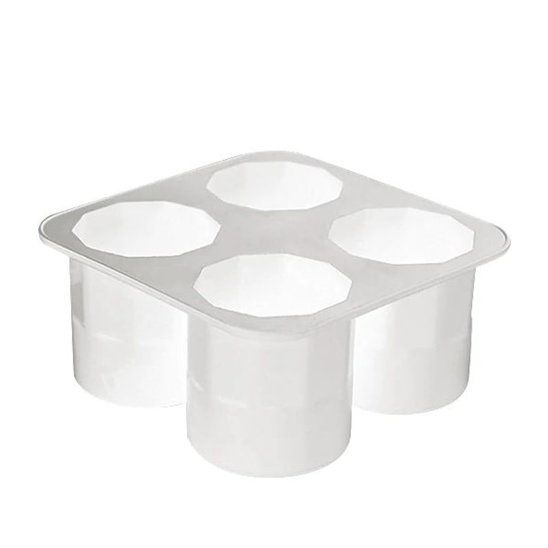 Silicone Shot Glass Ice Mold Tray Reusable Whiskey Ice Cube Maker 4 Cavities 5