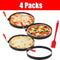 8Inch Omelette Rings Pancake Molds Large Stainless Steel Egg Ring Set With Oil Brush 4