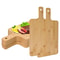 Bamboo Wooden Serving Board With Handle Pizza Steak Cutting Board For Everyday Prep And Serving 0