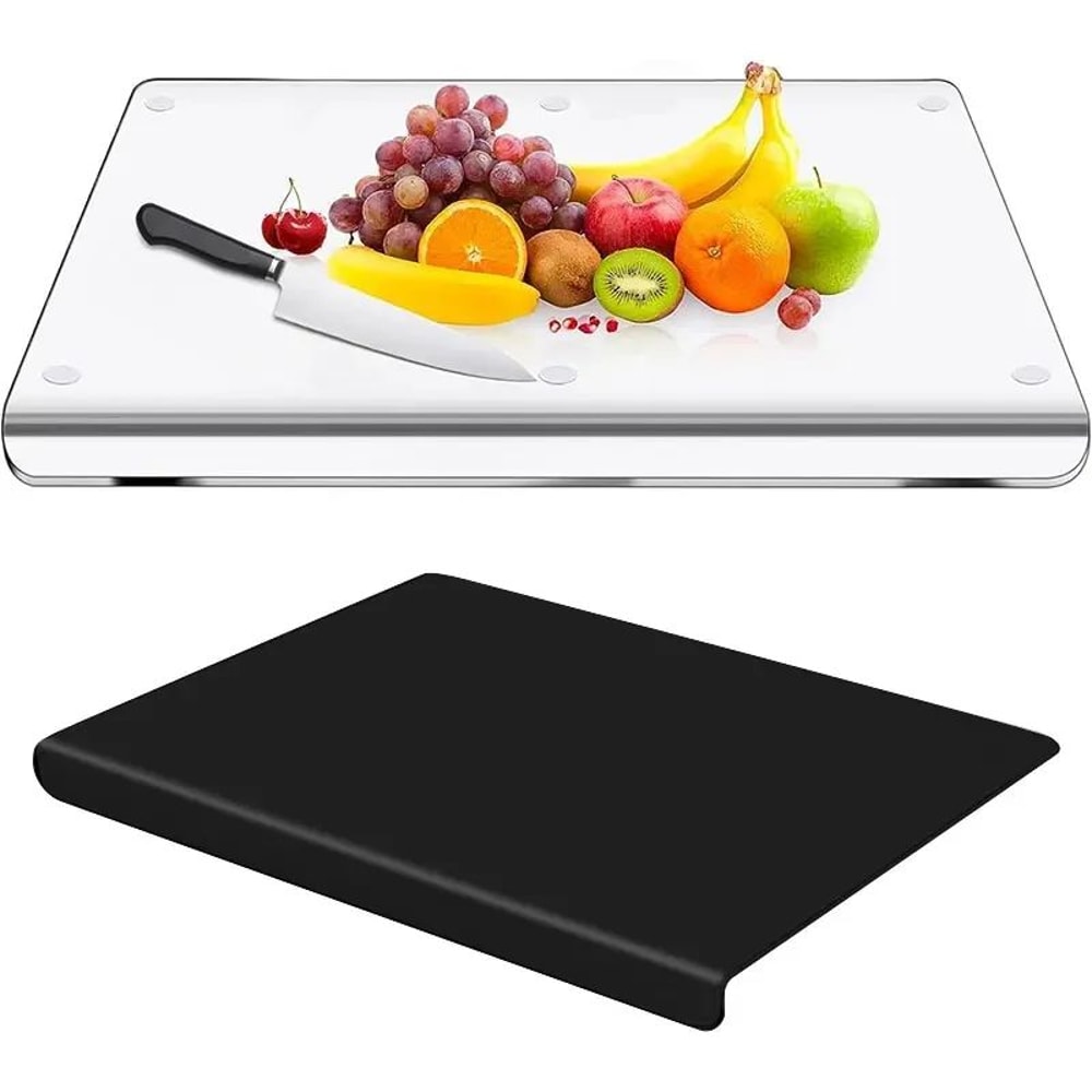 Clear Acrylic Cutting Board With Counter Lip AntiSlip Acrylic Cutting Board For Modern Kitchens 0